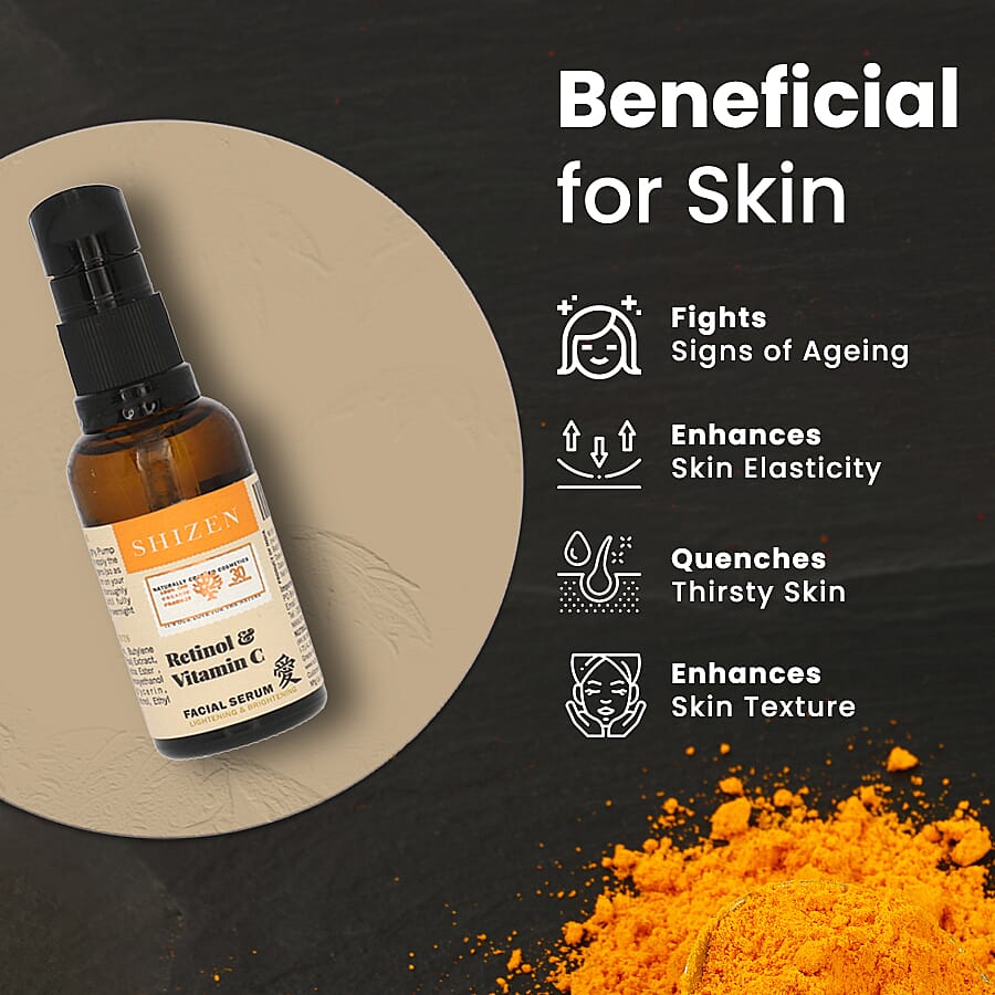 SHIZEN: Retinol and Vitamin C Facial Serum - 30ml 6040370 5