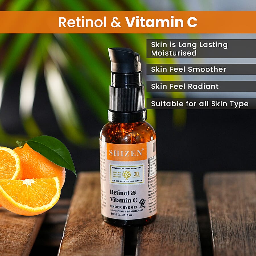 SHIZEN: Retinol and Vitamin C Under Eye Gel 100% Organic 6339582 3