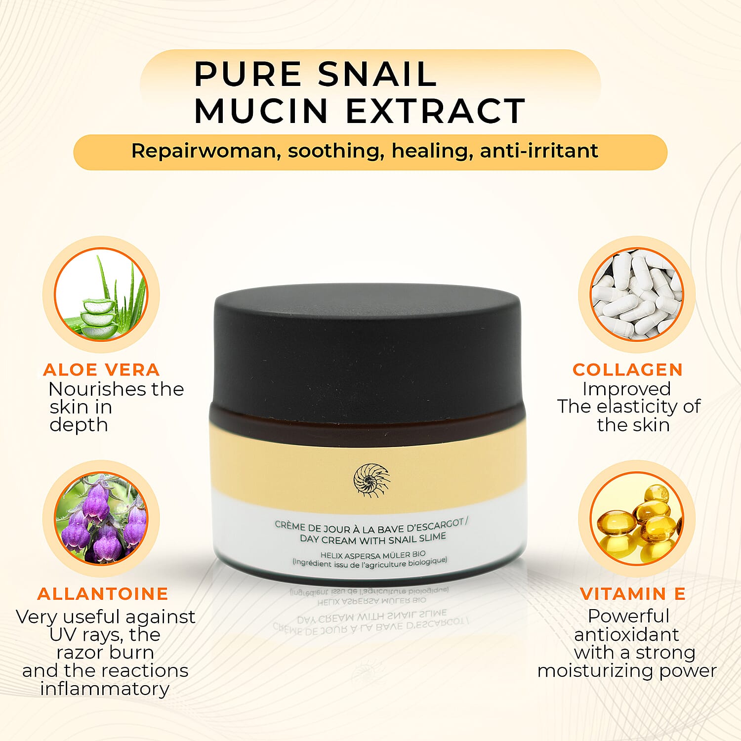 SKINEANCE Snail Slime Regenerating Day Cream - 50ml 8149126 3