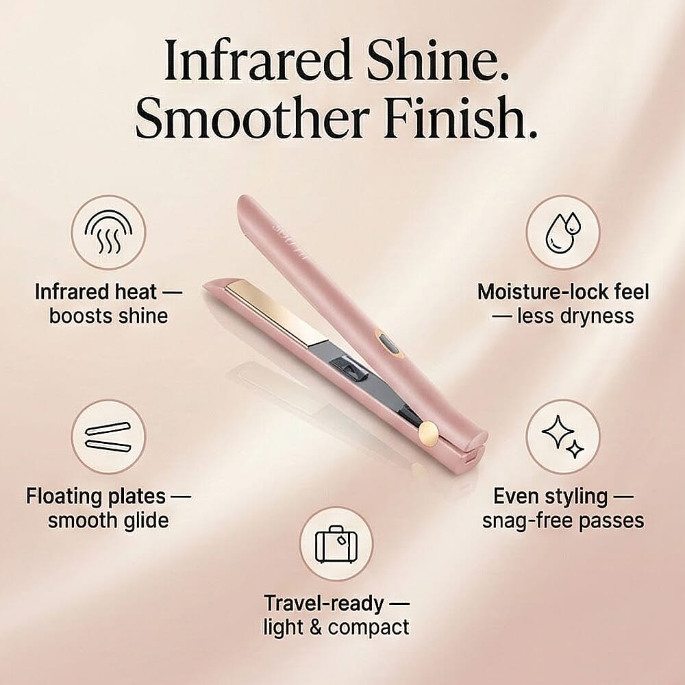 SOLEIL Infrared Plus+ Flat Iron - Rose Gold 8240468 1