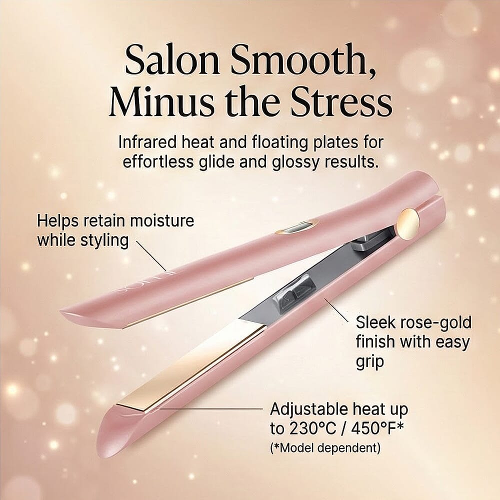 SOLEIL Infrared Plus+ Flat Iron - Rose Gold 8240468 3