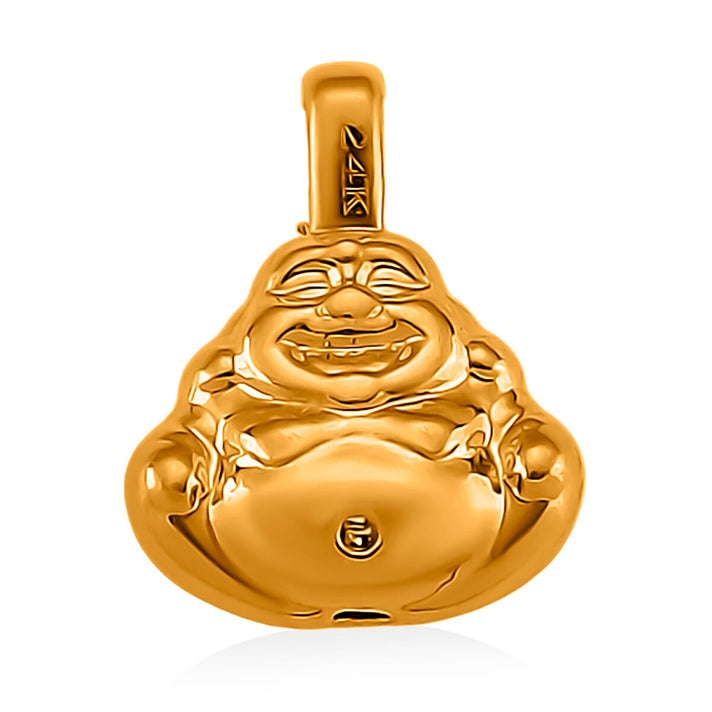 24K Yellow Gold Feng Shui Laughing Buddha Pendant 8198649 1