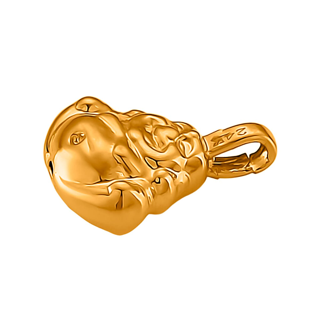 24K Yellow Gold Buddha Pendant