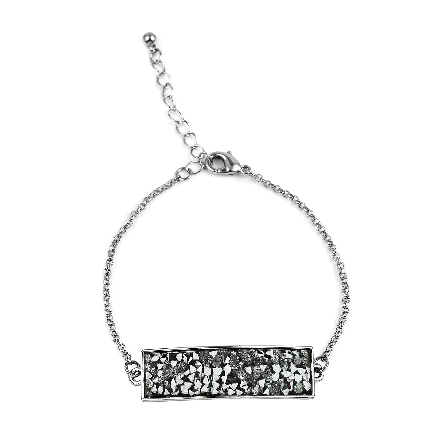 SPIRIT Ladies Rock Crystal Bangle Watch with Silver Sunray Dial 7574044 6
