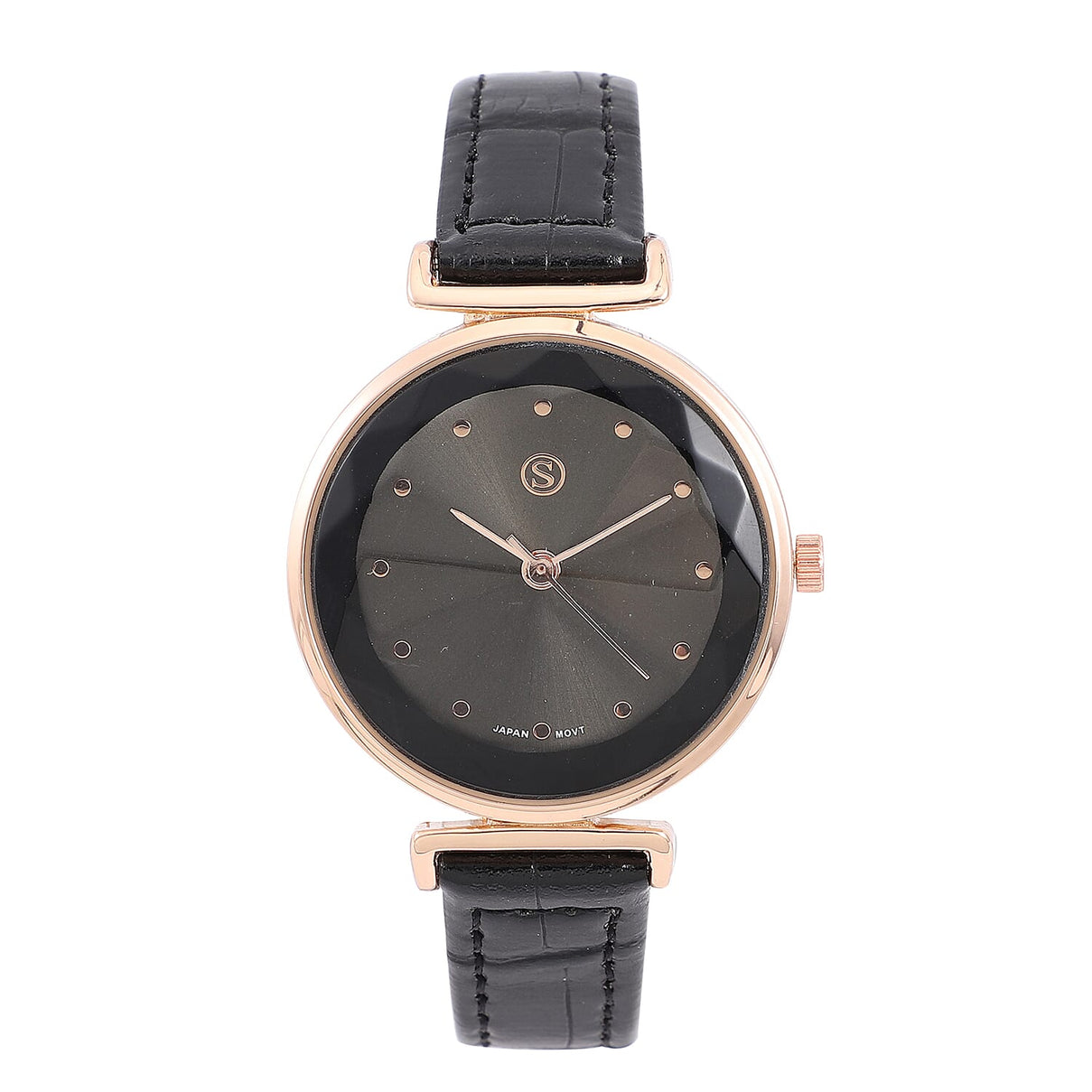 STRADA Japanese Movement Black Dial Watch with Black Colour Strap 6839061 0
