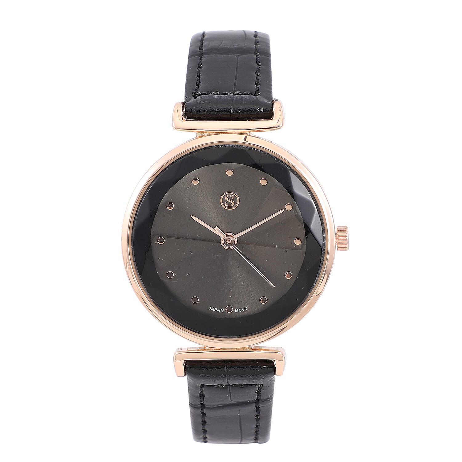 STRADA Japanese Movement Black Dial Watch with Black Colour Strap 6839061 0
