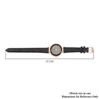 STRADA Japanese Movement Black Dial Water Resistant Watch with Black Colour Strap