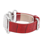 STRADA Japanese Movement Red Dial Crystal Studded Water Resistant Watch with Red Colour Strap