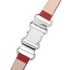 STRADA Japanese Movement Red Dial Crystal Studded Water Resistant Watch with Red Colour Strap