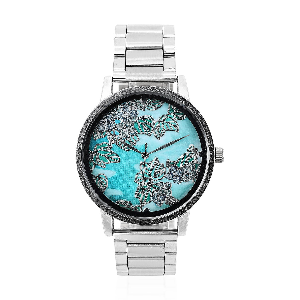 STRADA Japanese Movement Graph Pattern Dial Water Resistant Watch with Silver Colour Chain Strap 6921529 0