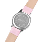 STRADA Japanese Movement Pink Dial Crystal Studded Water Resistant Watch with Pink Colour Strap