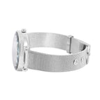 STRADA Japanese Movement Silver & Green Dial Water Resistant Watch in Silver Colour Mesh Belt