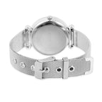 STRADA Japanese Movement Silver & Green Dial Water Resistant Watch in Silver Colour Mesh Belt