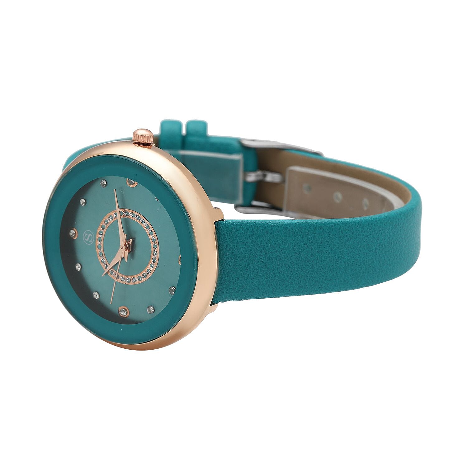 STRADA Japanese Movement Teal Dial Water Resistant Watch with Teal Colour Strap 7526498 5
