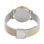 STRADA Japanese Movt.Tree of Life Dial Water Resistant Watch in Gold Tone with Stainless Steel Mesh Strap