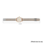 STRADA Japanese Movt.Tree of Life Dial Water Resistant Watch in Gold Tone with Stainless Steel Mesh Strap