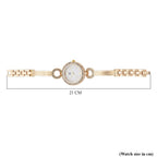 STRADA Japanese Movement Water Resistant Watch in Yellow Gold Tone with 4 Interchangeable Bezel Rings