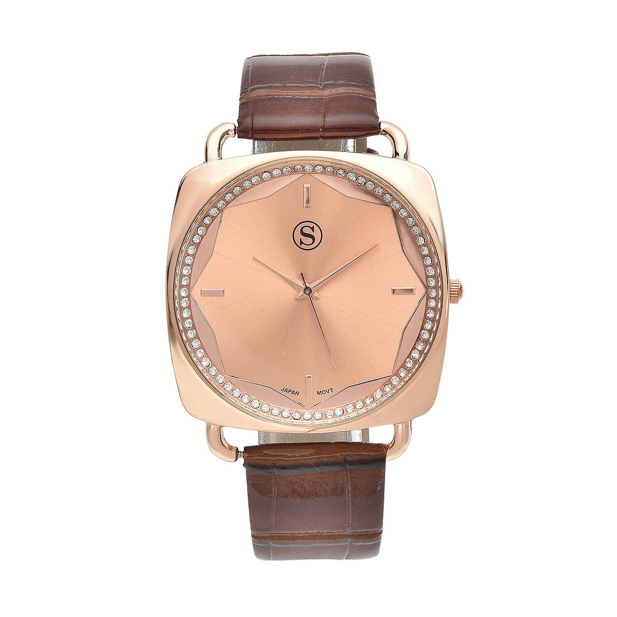 STRADA Japanese Movement Water Resistant Watch with Brown Colour Strap 8861644 0