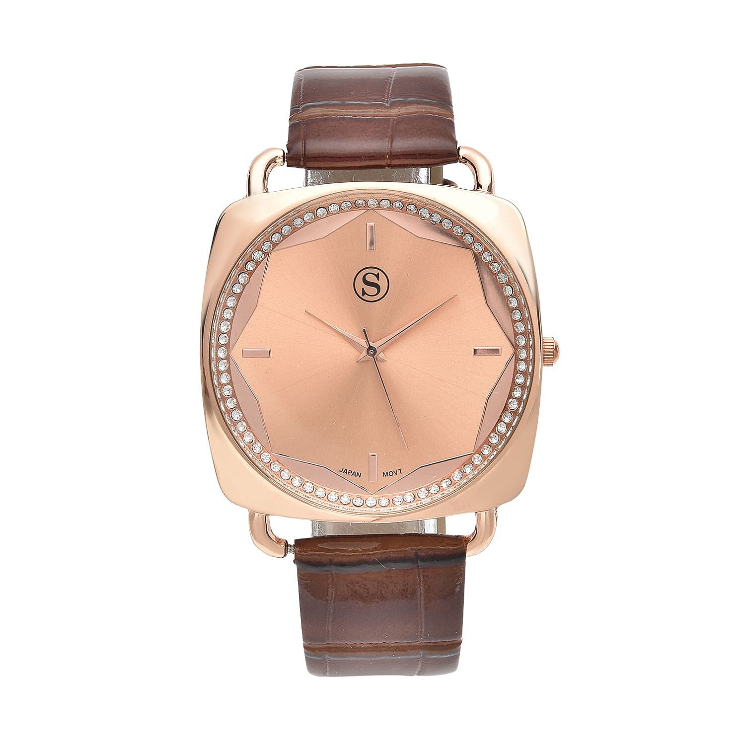 STRADA Japanese Movement Water Resistant Watch with Brown Colour Strap 8861644 0