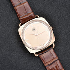 STRADA Japanese Movement Water Resistant Watch with Brown Colour Strap