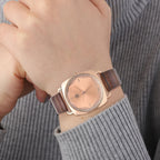 STRADA Japanese Movement Water Resistant Watch with Brown Colour Strap