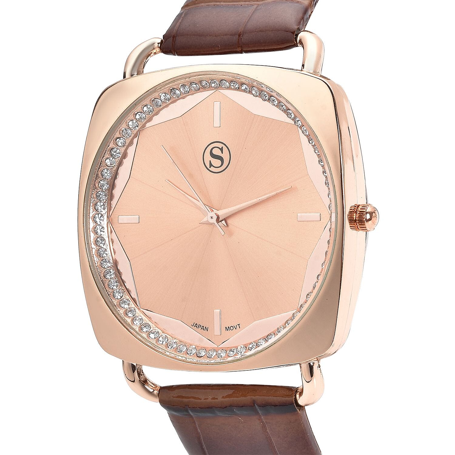 STRADA Japanese Movement Water Resistant Watch with Brown Colour Strap 8861644 3