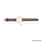 STRADA Japanese Movement Water Resistant Watch with Brown Colour Strap