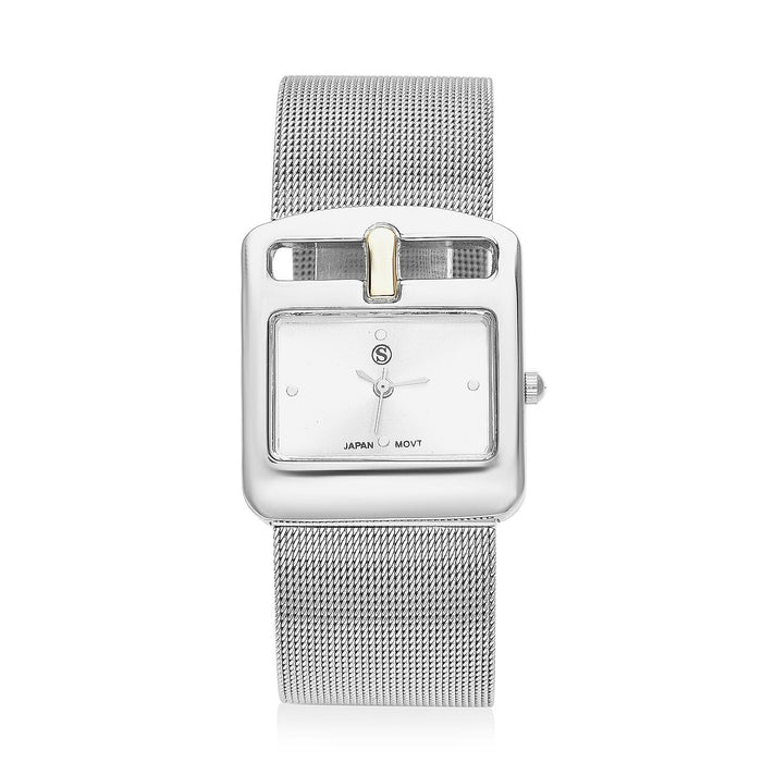 STRADA Japanese Movement Water Resistant Watch with Silver Colour Mesh Strap 8919424 1