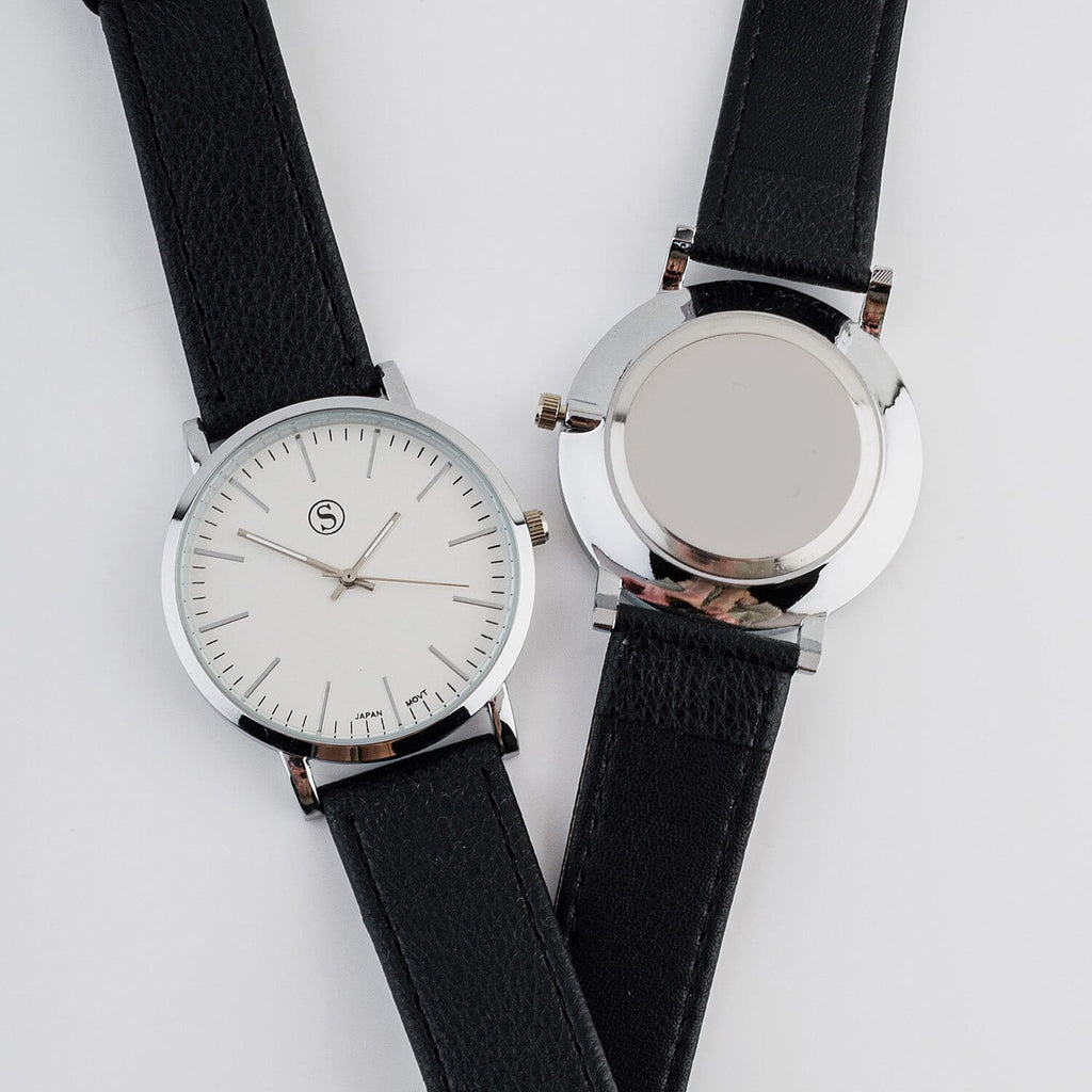 STRADA Japanese Movement Water Resistant Watch with Stainless Steel Back in Black Strap