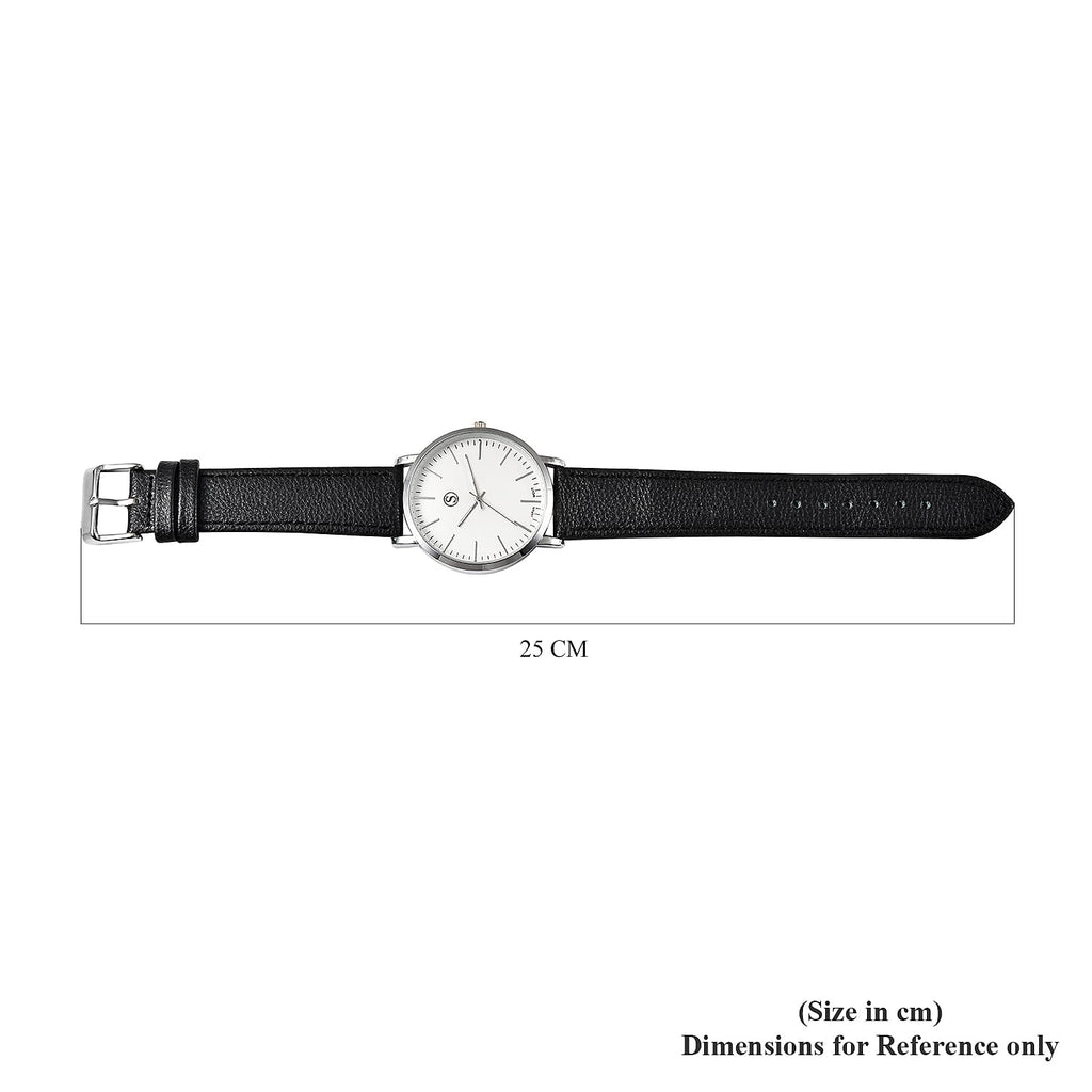 STRADA Japanese Movement Water Resistant Watch with Stainless Steel Back in Black Strap