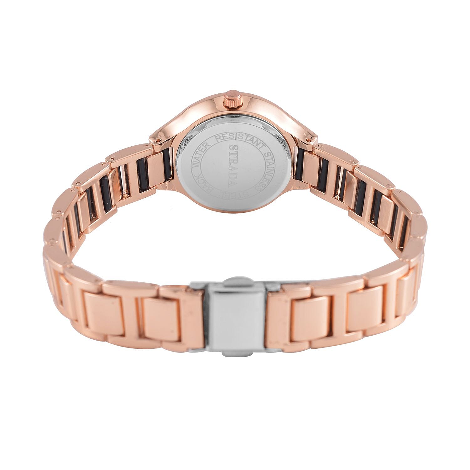 STRADA Japanese Movement Crystal Studded Water Resistant Watch with Alloy Strap and Stainless Steel Back in Rose Gold Tone 7553744 6