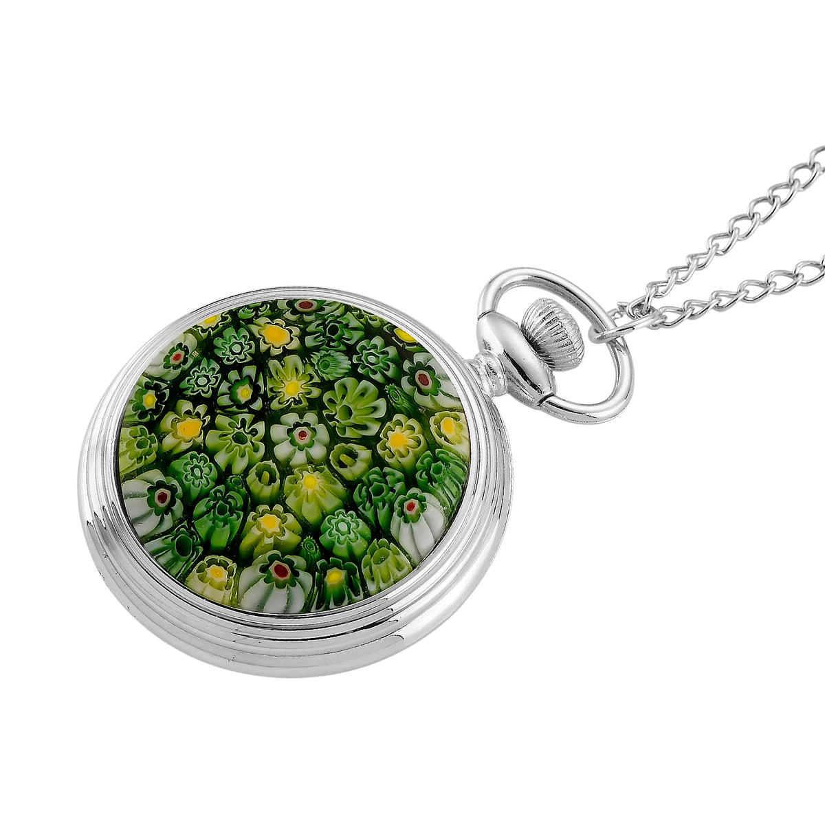 STRADA Murano Style Glass Pocket Watch 3ATM WR with Chain V32512338 4