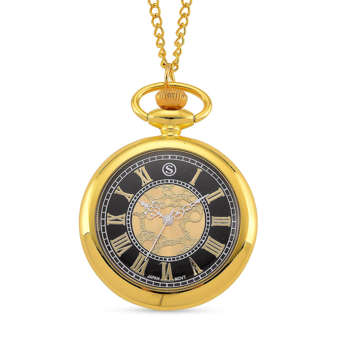 STRADA Murano Style Glass Pocket Watch 3ATM WR with Chain V32514064 5