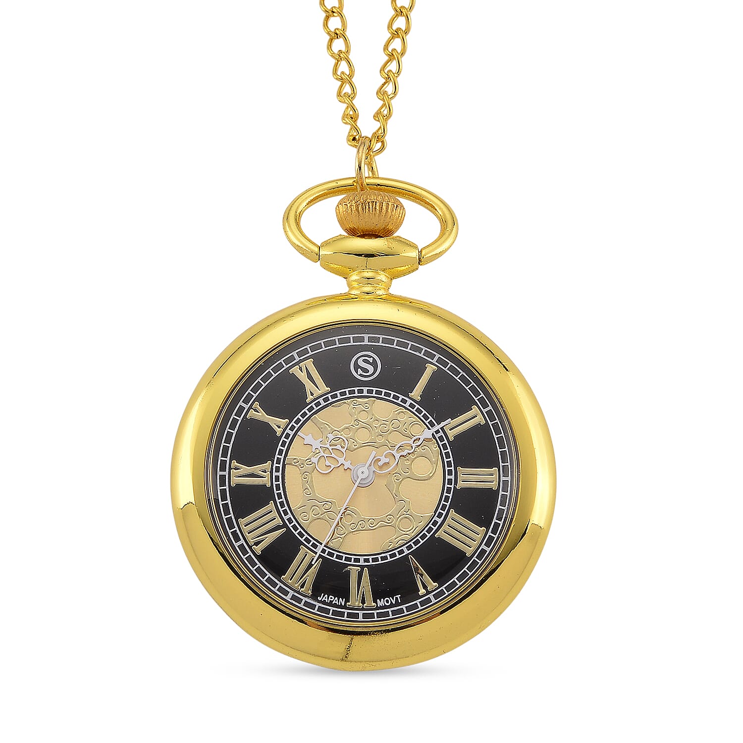 STRADA Murano Style Glass Pocket Watch 3ATM WR with Chain V32514064 5