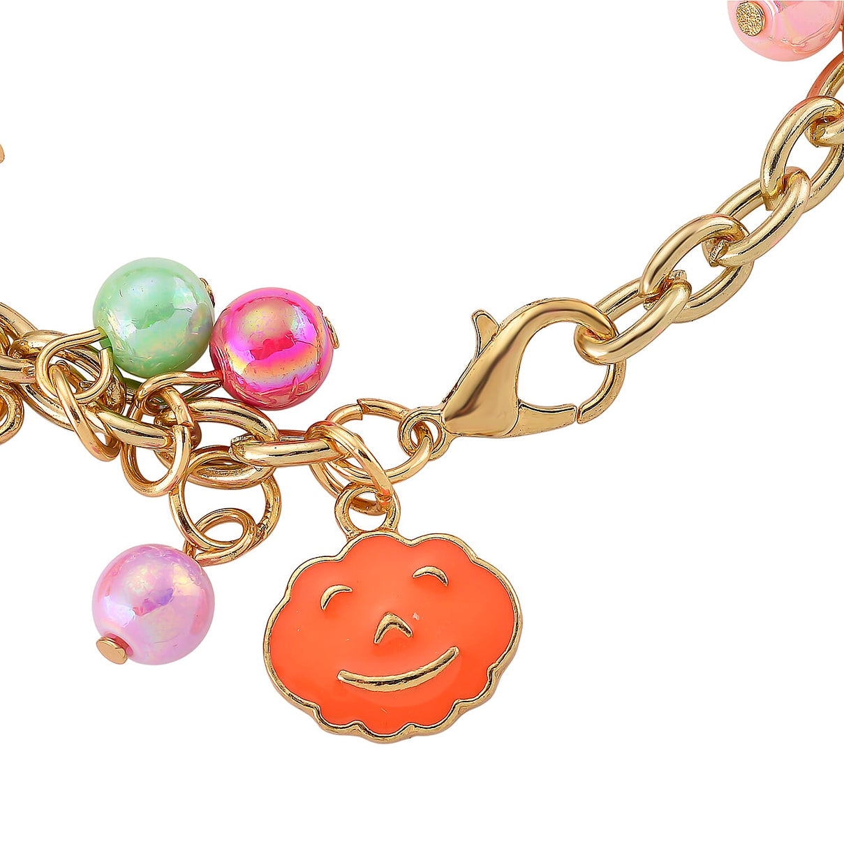 STRADA PC21S Japan Movement Water Resistant Gold Dial Watch with Orange Enamel Pumpkin Charm Chain Strap 8255378 9