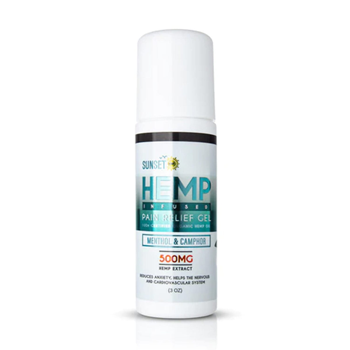 Sunset Hemp Infused Menthol &amp; Camphor Pain Relief Cream (Set of Two, Jar - Roll-on ) - 500mg 7506989 2