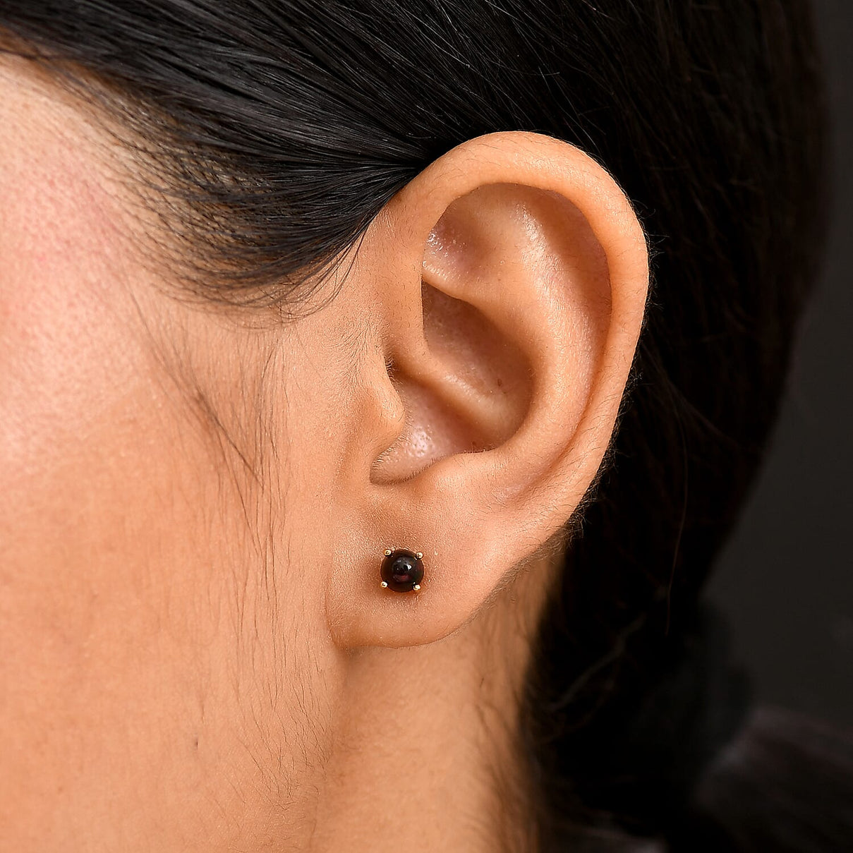 Sable Dyed Ethiopian Opal Earring with Push Back in 18K Vermeil Yellow Gold Plated Sterling Silver 8155480 3