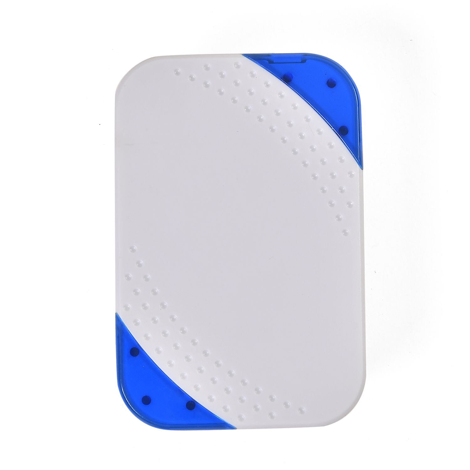 Battery-operated Wireless Doorbell with Remote Control (100 mts) - White &amp; Blue 7627377 1