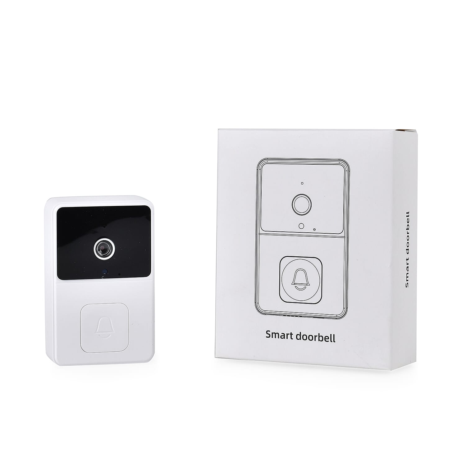 Wireless &amp; Rechargeable VIDEO DOORBELL with Ringer High Resolution 1080P Smart Visual and Changeable Chimes - No Subscription 7714227 7