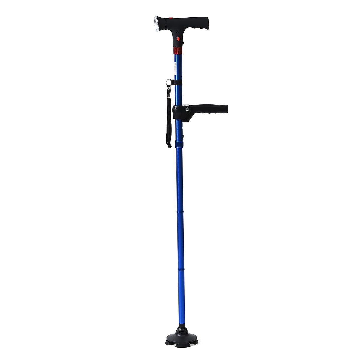 Smart Easy Up Cane (2 Handle) - Adjustable Height (85-97cm) Walking Stick with Light, SOS Alarm &amp; Swivel Base - Blue 8067963 0