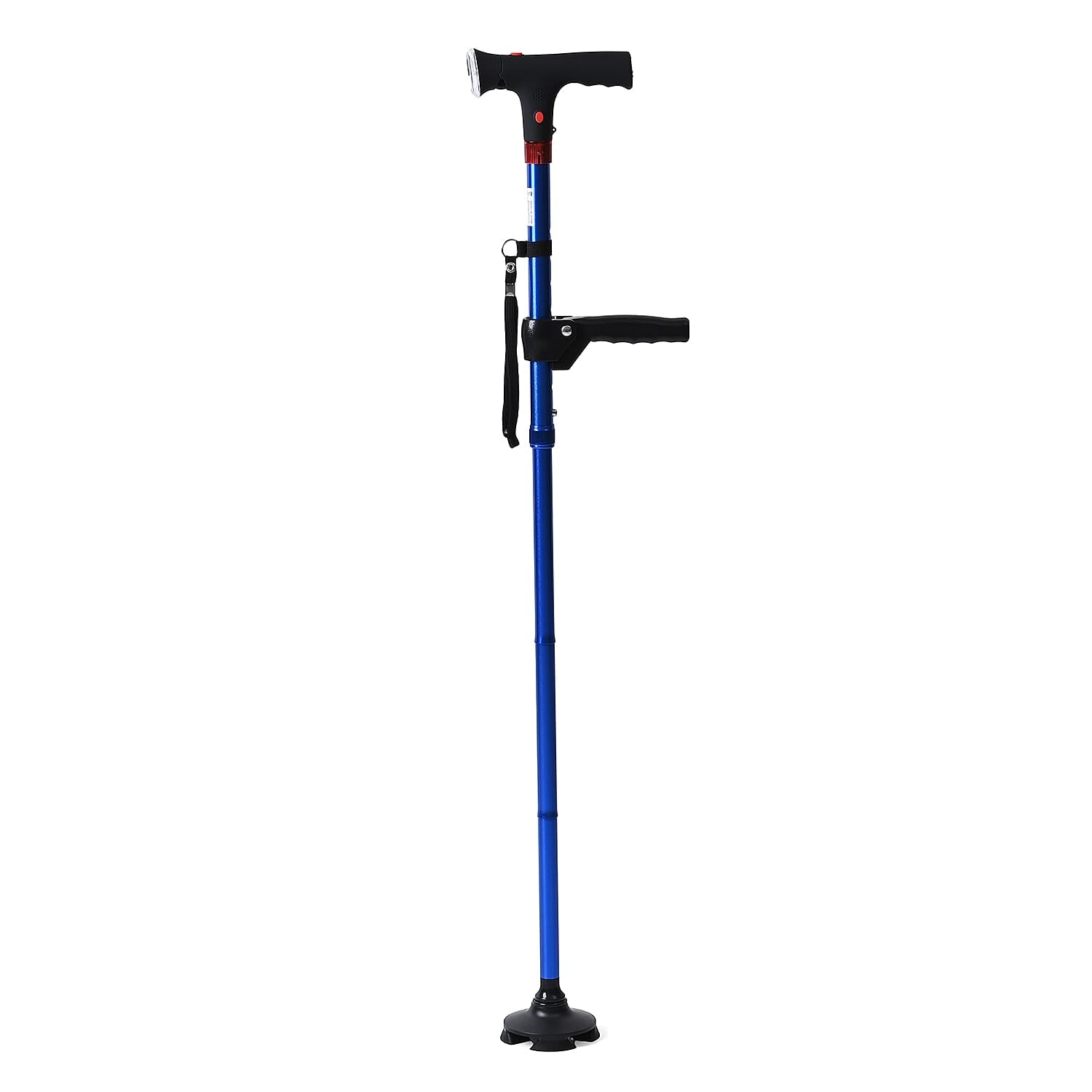 Smart Easy Up Cane (2 Handle) - Adjustable Height (85-97cm) Walking Stick with Light, SOS Alarm &amp; Swivel Base - Blue 8067963 0