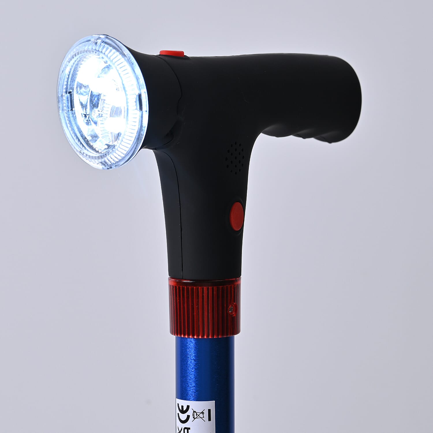Smart Easy Up Cane (2 Handle) - Adjustable Height (85-97cm) Walking Stick with Light, SOS Alarm &amp; Swivel Base - Blue 8067963 2