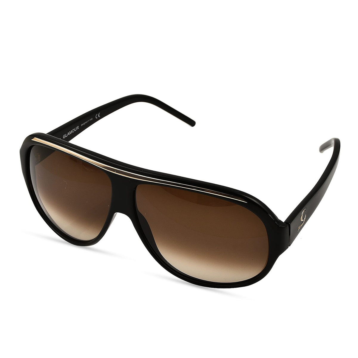 Safilo Italian Ladies Oversize Crystal Sunglasses with Brown Lenses - Tortoise 7128393 1