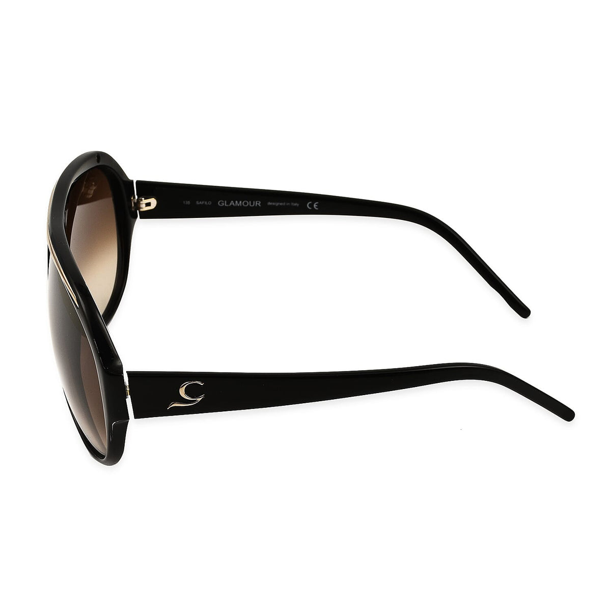 Safilo Italian Ladies Oversize Crystal Sunglasses with Brown Lenses - Tortoise 7128393 2