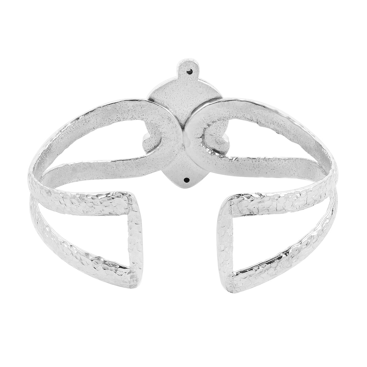 Sajen Silver 10.35 Ct. Amethyst and Multigemstone Hand Carved Devi Danu Cuff Bangle in Sterling Silver 6062950 5