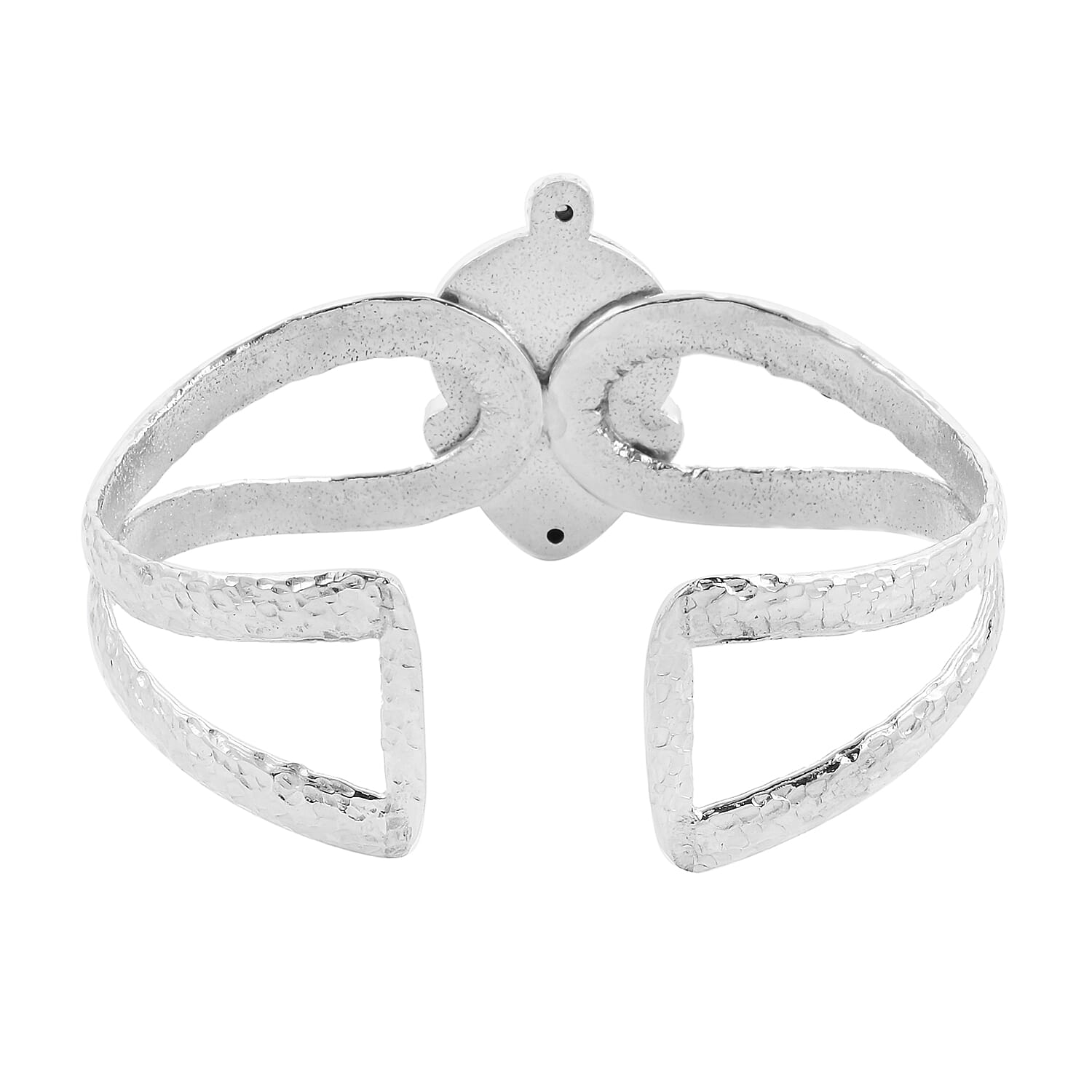 Sajen Silver 10.35 Ct. Amethyst and Multigemstone Hand Carved Devi Danu Cuff Bangle in Sterling Silver 6062950 5
