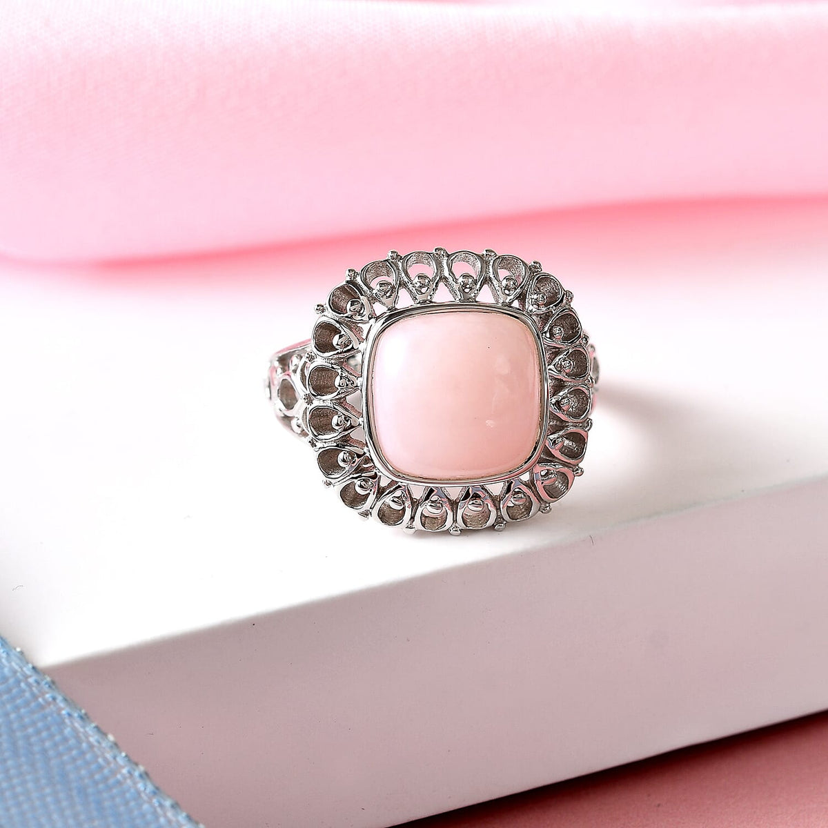 Sajen Silver 15 Ct. Pink Opal Ring in Sterling Silver 6296511 0