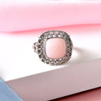 Royal Bali Pink Opal Ring in Sterling Silver 15.00 Ct.