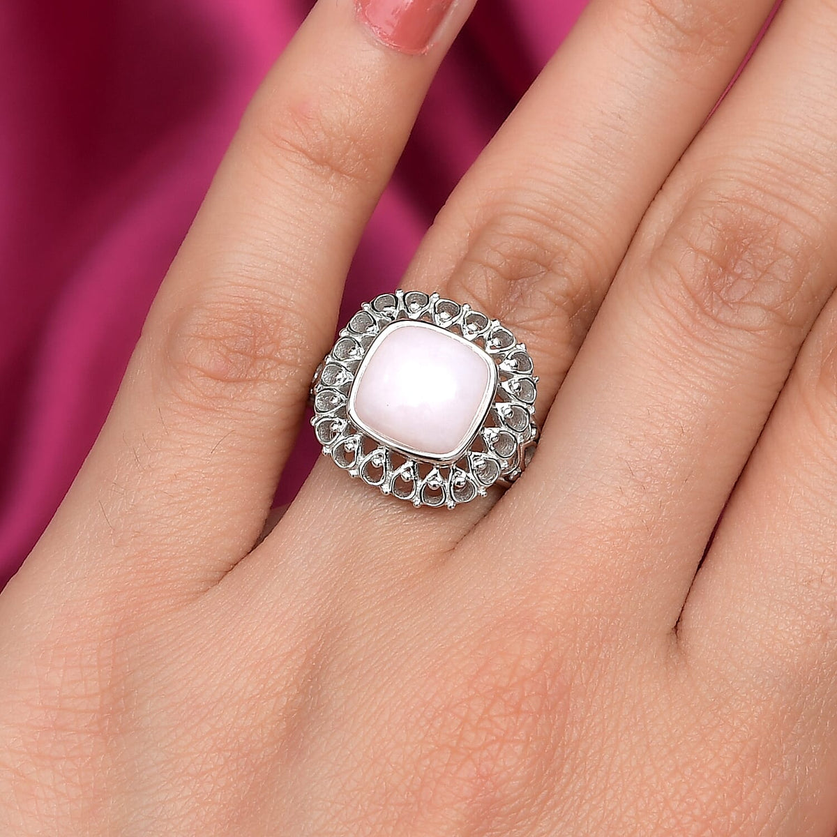 Sajen Silver 15 Ct. Pink Opal Ring in Sterling Silver 6296511 3