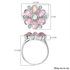 Sajen Silver Opal Doublet Ring in Rhodium Overlay Sterling Silver 3.33 Ct.